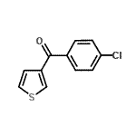 structure of CAS# 896618-56-7, (4-Chlorophenyl)(3-thienyl)methanone;(4-chlorophenyl)(thiophen-3-yl)methanone;3-(4-Chlorobenzoyl)thiophene;MFCD07699023