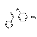 structure of CAS# 896618-59-0, (2,4-Dimethylphenyl)(3-thienyl)methanone;3-(2,4-Dimethylbenzoyl)thiophene