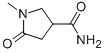 structure of CAS# 89677-16-7, 1-Methyl-2-Pyrrolidinone-4-Carboxamide;3-Pyrrolidinecarboxamide,1-Methyl-5-Oxo-(7CI,9CI);1-Methyl-2-Oxopyrrolidine-4-Carboxamide;1-METHYL-5-OXOPYRROLIDINE-3-CARBOXAMIDE