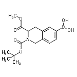 CAS#: 897375-70-1， [3-(Methoxycarbonyl)-2-{[(2-methyl-2-propanyl)oxy]carbonyl}-1,2,3,4-tetrahydro-6-isoquinolinyl]boronic acid