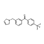structure of CAS# 898749-32-1, [3-(2,5-Dihydro-1H-pyrrol-1-ylmethyl)phenyl][4-(trifluoromethyl)phenyl]methanone;3-(3-pyrrolinomethyl)-4'-trifluoromethylbenzophenone