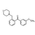 structure of CAS# 898749-99-0, (3-Methoxyphenyl)[2-(4-morpholinylmethyl)phenyl]methanone;3'-Methoxy-2-morpholinomethyl benzophenone