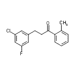 structure of CAS# 898750-04-4, 3-(3-Chloro-5-fluorophenyl)-1-(2-methylphenyl)-1-propanone;3-(3-chloro-5-fluorophenyl)-2'-methylpropiophenone