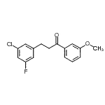 structure of CAS# 898750-16-8, 3-(3-Chloro-5-fluorophenyl)-1-(3-methoxyphenyl)-1-propanone;3-(3-chloro-5-fluorophenyl)-3'-methoxypropiophenone