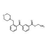 结构式 CAS# 898750-17-9, 乙基3-[2-(4-吗啉基甲基)苯甲酰基]苯甲酸酯