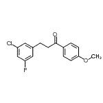 structure of CAS# 898750-19-1, 3-(3-Chloro-5-fluorophenyl)-1-(4-methoxyphenyl)-1-propanone;3-(3-chloro-5-fluorophenyl)-4'-methoxypropiophenone