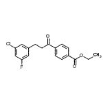 结构式 CAS# 898750-37-3, 乙基4-[3-(3-氯-5-氟苯基)丙酰]苯甲酸酯