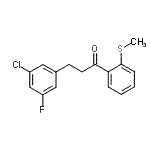 结构式 CAS# 898750-40-8, 3-(3-氯-5-氟苯基)-1-[2-(甲硫基)苯基]-1-丙酮