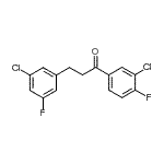 结构式 CAS# 898750-88-4, 1-(3-氯-4-氟苯基)-3-(3-氯-5-氟苯基)-1-丙酮