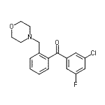 结构式 CAS# 898750-92-0, (3-氯-5-氟苯基)[2-(4-吗啉基甲基)苯基]甲酮
