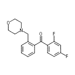 structure of CAS# 898751-13-8, (2,4-Difluorophenyl)[2-(4-morpholinylmethyl)phenyl]methanone;2,4-Difluoro-2'-morpholinomethyl benzophenone