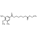 structure of CAS# 898751-14-9, Ethyl 8-(4-methoxy-3,5-dimethylphenyl)-8-oxooctanoate;Ethyl 8-(3,5-dimethyl-4-methoxyphenyl)-8-oxooctanoate