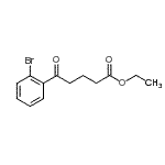 结构式 CAS# 898751-22-9, 乙基5-(2-溴苯基)-5-氧代戊酸酯