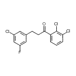 结构式 CAS# 898751-24-1, 3-(3-氯-5-氟苯基)-1-(2,3-二氯苯基)-1-丙酮