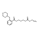 结构式 CAS# 898751-57-0, 乙基7-[2-(4-吗啉基甲基)苯基]-7-氧代庚酸酯