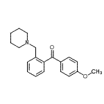 structure of CAS# 898751-80-9, (4-Methoxyphenyl)[2-(1-piperidinylmethyl)phenyl]methanone;4'-Methoxy-2-piperidinomethyl benzophenone