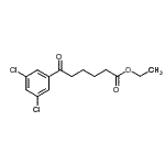 structure of CAS# 898751-90-1, Ethyl 6-(3,5-dichlorophenyl)-6-oxohexanoate;ethyl 6-(3,5-dichlorophenyl)-6-oxohexanoate