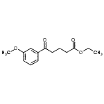 structure of CAS# 898751-99-0, Ethyl 5-(3-methoxyphenyl)-5-oxopentanoate;Ethyl 5-(3-methoxyphenyl)-5-oxovalerate