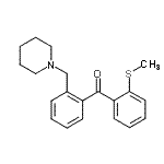 结构式 CAS# 898752-01-7, [2-(甲硫基)苯基][2-(1-哌啶基甲基)苯基]甲酮