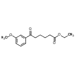 structure of CAS# 898752-02-8, Ethyl 6-(3-methoxyphenyl)-6-oxohexanoate;Ethyl 6-(3-methoxyphenyl)-6-oxohexanoate