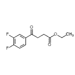 structure of CAS# 898752-22-2, Ethyl 4-(3,4-difluorophenyl)-4-oxobutanoate;ethyl 4-(3,4-difluorophenyl)-4-oxobutyrate