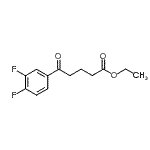 结构式 CAS# 898752-24-4, 乙基5-(3,4-二氟苯基)-5-氧代戊酸酯