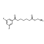 结构式 CAS# 898752-43-7, 乙基7-(3,5-二氟苯基)-7-氧代庚酸酯
