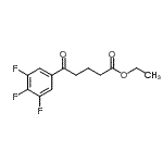 结构式 CAS# 898752-52-8, 乙基5-氧代-5-(3,4,5-三氟苯基)戊酸酯