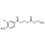 结构式 CAS# 898752-58-4, 乙基5-(3-氟-4-甲基苯基)-5-氧代戊酸酯