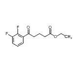 结构式 CAS# 898752-98-2, 乙基5-(2,3-二氟苯基)-5-氧代戊酸酯