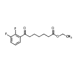 structure of CAS# 898753-02-1, Ethyl 7-(2,3-difluorophenyl)-7-oxoheptanoate;ethyl 7-(2,3-difluorophenyl)-7-oxoheptanoate