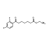 结构式 CAS# 898753-10-1, 乙基7-(2,4-二氟苯基)-7-氧代庚酸酯