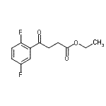结构式 CAS# 898753-14-5, 乙基4-(2,5-二氟苯基)-4-氧代丁酸酯