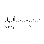 结构式 CAS# 898753-26-9, 乙基6-(2,6-二氟苯基)-6-氧代己酸酯