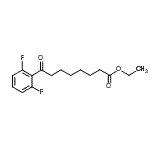 structure of CAS# 898753-30-5, Ethyl 8-(2,6-difluorophenyl)-8-oxooctanoate;ethyl 8-(2,6-difluorophenyl)-8-oxooctanoate