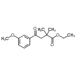 结构式 CAS# 898753-53-2, 乙基4-(3-甲氧基苯基)-2,2-二甲基-4-氧代丁酸酯