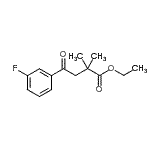 结构式 CAS# 898753-65-6, 乙基4-(3-氟苯基)-2,2-二甲基-4-氧代丁酸酯