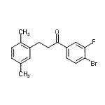 结构式 CAS# 898753-66-7, 1-(4-溴-3-氟苯基)-3-(2,5-二甲基苯基)-1-丙酮