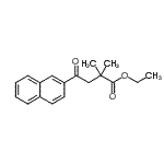 结构式 CAS# 898753-71-4, 乙基2,2-二甲基-4-(2-萘基)-4-氧代丁酸酯