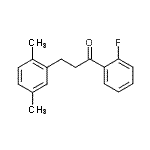 structure of CAS# 898753-78-1, 3-(2,5-Dimethylphenyl)-1-(2-fluorophenyl)-1-propanone;3-(2,5-dimethylphenyl)-2'-fluoropropiophenone