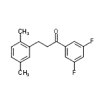 structure of CAS# 898754-10-4, 1-(3,5-Difluorophenyl)-3-(2,5-dimethylphenyl)-1-propanone;3',5'-difluoro-3-(2,5-dimethylphenyl)propiophenone