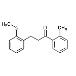 structure of CAS# 898754-19-3, 1-(2-Methylphenyl)-3-[2-(methylsulfanyl)phenyl]-1-propanone;2'-methyl-3-(2-thiomethylphenyl)propiophenone