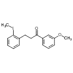 structure of CAS# 898754-27-3, 1-(3-Methoxyphenyl)-3-[2-(methylsulfanyl)phenyl]-1-propanone;3'-methoxy-3-(2-thiomethylphenyl)propiophenone