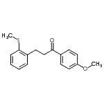 structure of CAS# 898754-29-5, 1-(4-Methoxyphenyl)-3-[2-(methylsulfanyl)phenyl]-1-propanone;4'-methoxy-3-(2-thiomethylphenyl)propiophenone