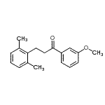结构式 CAS# 898754-34-2, 3-(2,6-二甲基苯基)-1-(3-甲氧基苯基)-1-丙酮