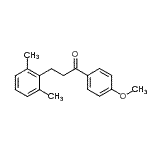 结构式 CAS# 898754-37-5, 3-(2,6-二甲基苯基)-1-(4-甲氧基苯基)-1-丙酮