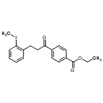 structure of CAS# 898754-45-5, Ethyl 4-{3-[2-(methylsulfanyl)phenyl]propanoyl}benzoate;4'-carboethoxy-3-(2-thiomethylphenyl)propiophenone