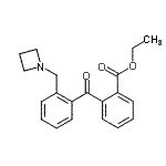 结构式 CAS# 898754-53-5, 乙基2-[2-(1-氮杂环丁基甲基)苯甲酰基]苯甲酸酯