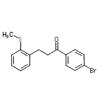结构式 CAS# 898754-57-9, 1-(4-溴苯基)-3-[2-(甲硫基)苯基]-1-丙酮
