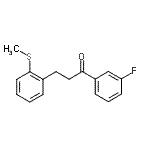 结构式 CAS# 898754-66-0, 1-(3-氟苯基)-3-[2-(甲硫基)苯基]-1-丙酮